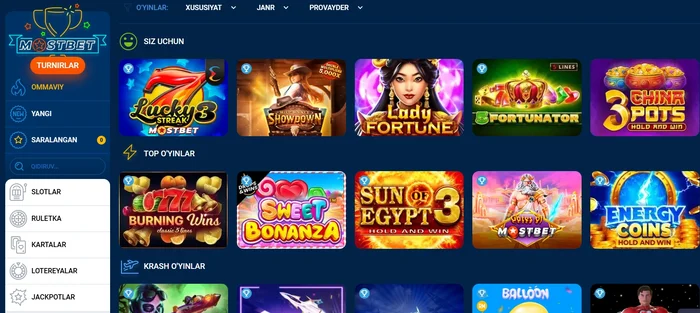 Mostbet UZ kazino