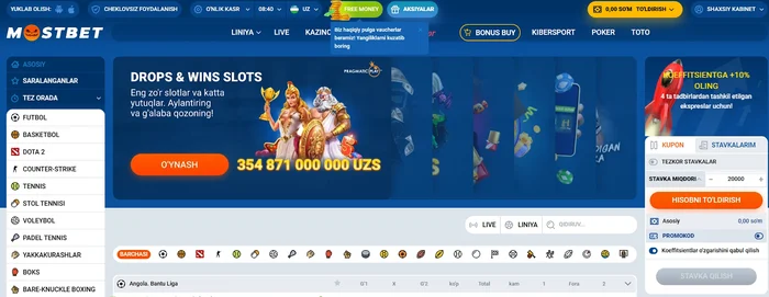 Mostbet UZ rasmiy sayti